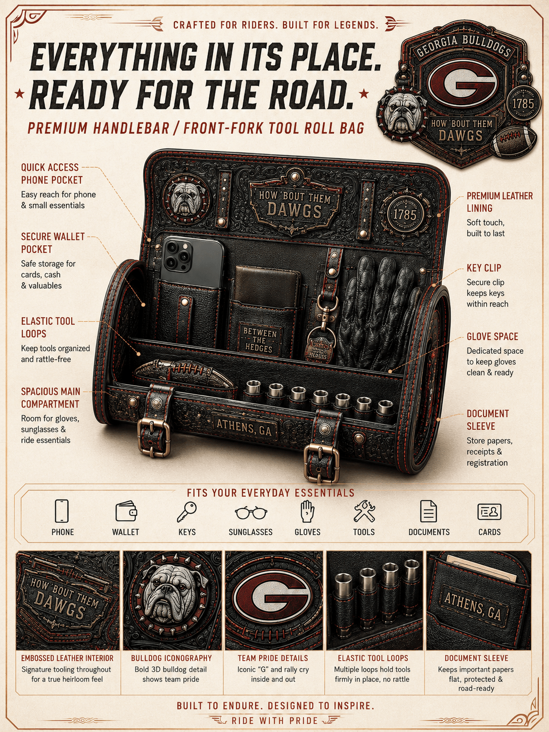 GGBD Premium Vintage Motorcycle Bag NTNA