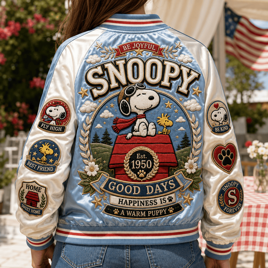 PREMIUM SPNY SATIN BASEBALL JACKET LNTH
