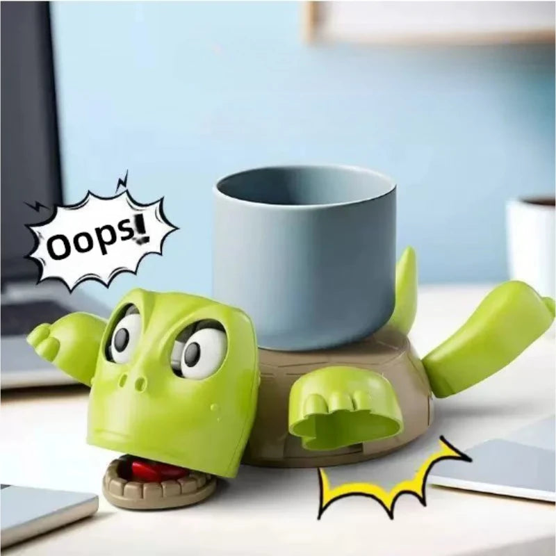 3D Printed Cute Funny Panicked Turtle Coaster with Googly Eyes Creative Limbs Open Mat Stress Relief Ornament Quirky Home Decor