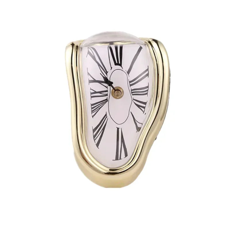 2026 New Novel Surreal Melting Distorted Wall Clocks Surrealist Salvador Dali Style Wall Decororation Home Garden Clock